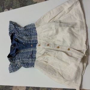 Genuine kids embroidered gauze dress